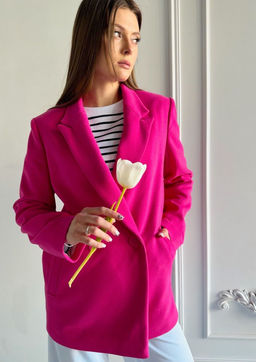 Пальто AURA 7026-164 фуксия  фото 4