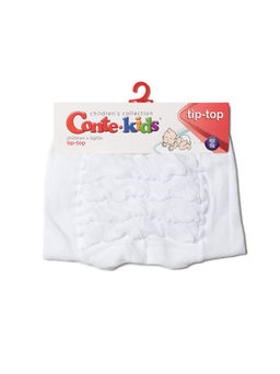 Conte-Kids Хлопковые колготки TIP-TOP с воланами и люрексом белый - Conte elegant фото 5