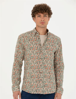 Haki Slim Fit Uzun Kollu G_mlek