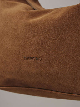 Замшевая сумка Deboro 30900 коричневый лист