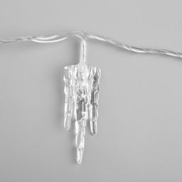 Гирлянда Нить 5 м с насадками Льдинка, IP20, прозрачная нить, 20 LED, свечение мульти (RG/RB), мигание, 220 В - Luazon lighting фото 3