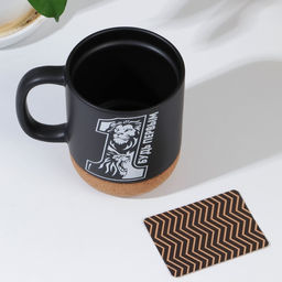 Кружка керамическая с пробковым дном Будь первым, 400 мл