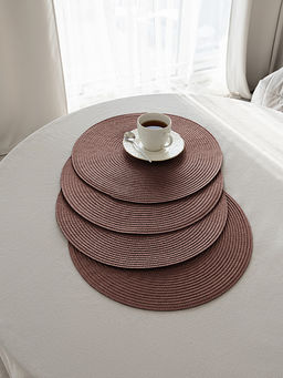 Набор салфеток сервировочных D36, 4 штуки коричневый полипропилен