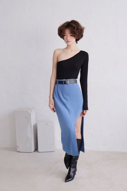 11579 Юбка с вырезом голубая - Martichelli фото 3