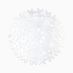 Салфетка новогодняя сервировочная Доляна Снежинка, цвет серебро, d 38 см  фото 2