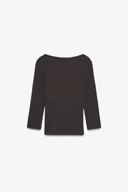 COTTON MODAL T-SHIRT - Zara фото 6