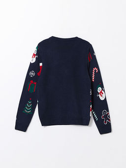 Bisiklet Yaka Y?lba?? Temal? Erkek ?ocuk Triko Kazak - Waikiki фото 2