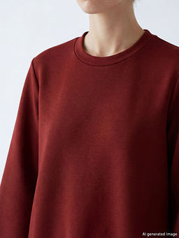 Bisiklet Yaka Oversize Kad?n Sweatshirt Tunik