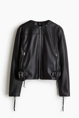 Cazadora biker revestida