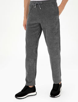 Антрацитовые спортивные штаны узкого кроя - Cacharel фото 2