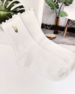 Носки р.35-40 Тюльпан Белые - Krumpy фото 5