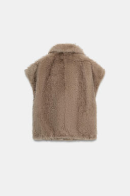 ZW COLLECTION LIMITED EDITION FAUX FUR WAISTCOAT - Zara фото 7