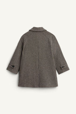 LIMITED EDITION HOUNDSTOOTH WOOL BLEND COAT - Zara фото 6