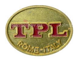 Значок рекламный TPL (Италия)