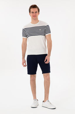 Erkek Slim Fit Bisiklet Yaka Beyaz Triko Ti__rt Sepette S_rpriz _ndirim - U.s. polo assn фото 4