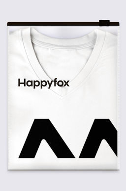 Женская футболка оверсайз с V-вырезом Happyfox
