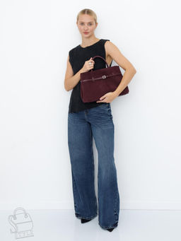 Сумка женская кожаная 990172NN wine red Natale Navetta в Новосибирске
