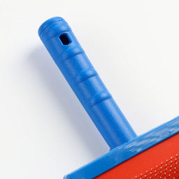 Пуходерка полукруглая Макси с каплями, 12 х 20 см, синяя - Пижон фото 4