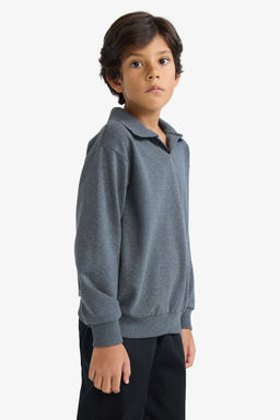 Apa_ Yaka Sweatshirt Erkek _ocuk - Defacto фото 4