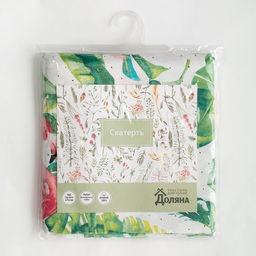 Скатерть Доляна Tropical kitchen 220х144 см, 100% хлопок, 164 г/м2  фото 6