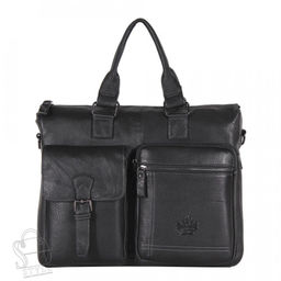 Портфель мужской кожаный 0065Z black Zinimsk - S-style фото 3