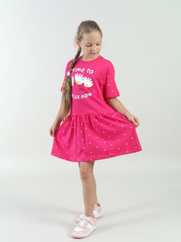 CRB wear / CWKG 63935-46 Платье для девочки,фуксия  фото 2