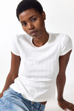 Camiseta en punto pointelle - H&m фото 5