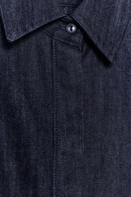 CAMISA DENIM PEPLUM ZW COLLECTION / Azul - Zara фото 8