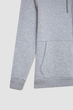 толстая толстовка на молнии с капюшоном и мягкой подкладкой Comfort Fit - Defacto фото 2