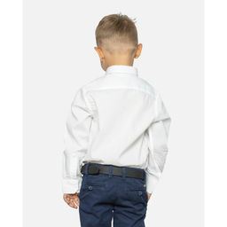 Рубашка школьная БЕЛАЯ, прямой крой, длинный рукав, тм - Царевич фото 36