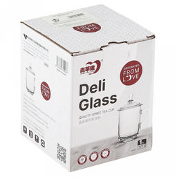 Кружка стеклянная Цветущий чай 360мл, д8,3см, h10,3см, основание д5см, стеклянная крышка, общая h15см, в коробке, Дели Гласс (Deli Glass) (Китай) - Домашняя мода фото 5