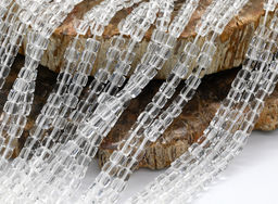 Бусины из циркона кубик гр.3*3мм цв.хрусталь, 39см, 120 бусин Радуга камня