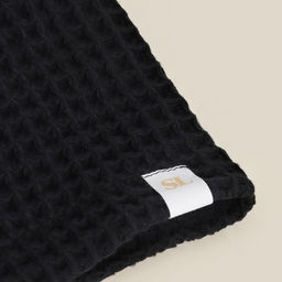 Халат вафельный мужской SL HOME: Boho «Дарк Маре», размер M, хлопок 100%, чёрный