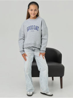 Свитшот Начес Эвердэй Серый Меланж Девочка - София фото 2