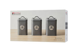 Набор банок для сыпучих продуктов Grandham, тёмно-серые, 1,45 л, 3 шт - Maxwell & Williams фото 6