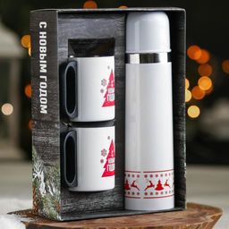 Набор С Новым годом:: термос 500 мл, кружка 200 мл, 2 шт. - Mode forrest фото 6