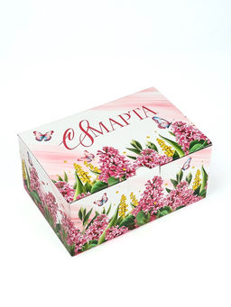 Подарочная коробка, упаковка, 8 марта, 22?15?10 см