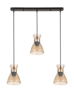 Светильник подвесной TR3404, 3хE27, 60 Вт, 55×13.5×100 см, чёрно-золотистый