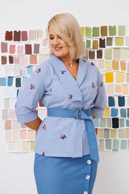 Костюм Anastasia 1082 полоска/деним фото 4