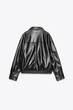 FAUX LEATHER BOMBER JACKET - Zara фото 8
