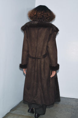 BELTED FAUX FUR COAT ZW COLLECTION - Zara фото 5
