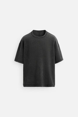 WASHED TEXTURED KNIT T-SHIRT - Zara фото 25