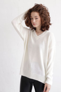 Базовый пуловер с V-образным вырезом - Martichelli фото 10