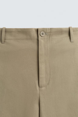 BERMUDA RELAXED FIT ALGOD?N - LINO / tostado