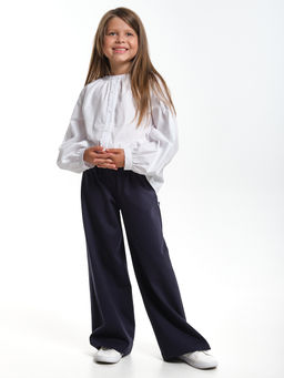 Нарядная блузка в школу UD 7980 голубой - Mini maxi фото 10