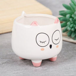 Кашпо 8х6,5х8 см Животные / WN35 /уп 6/96/ (1) - Галеонтрейд фото 8