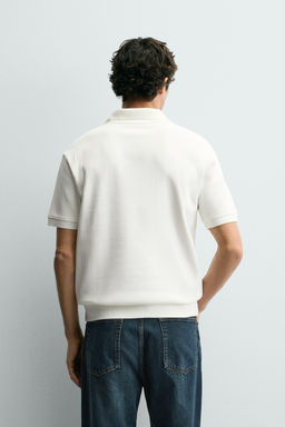 VERTICAL TEXTURED POLO SHIRT - Zara фото 3