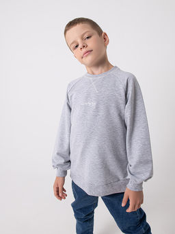 Свитшот облегченный Серый меланж 7+ - Bungly фото 4