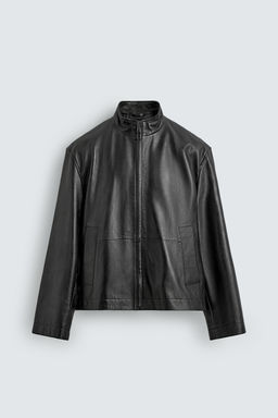 RELAXED FIT LEATHER JACKET - Zara фото 6