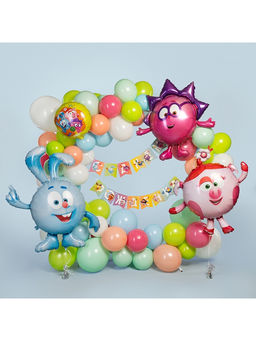 Цена за 2 шт. Воздушный шар фольгированный 18" «Смешарики»